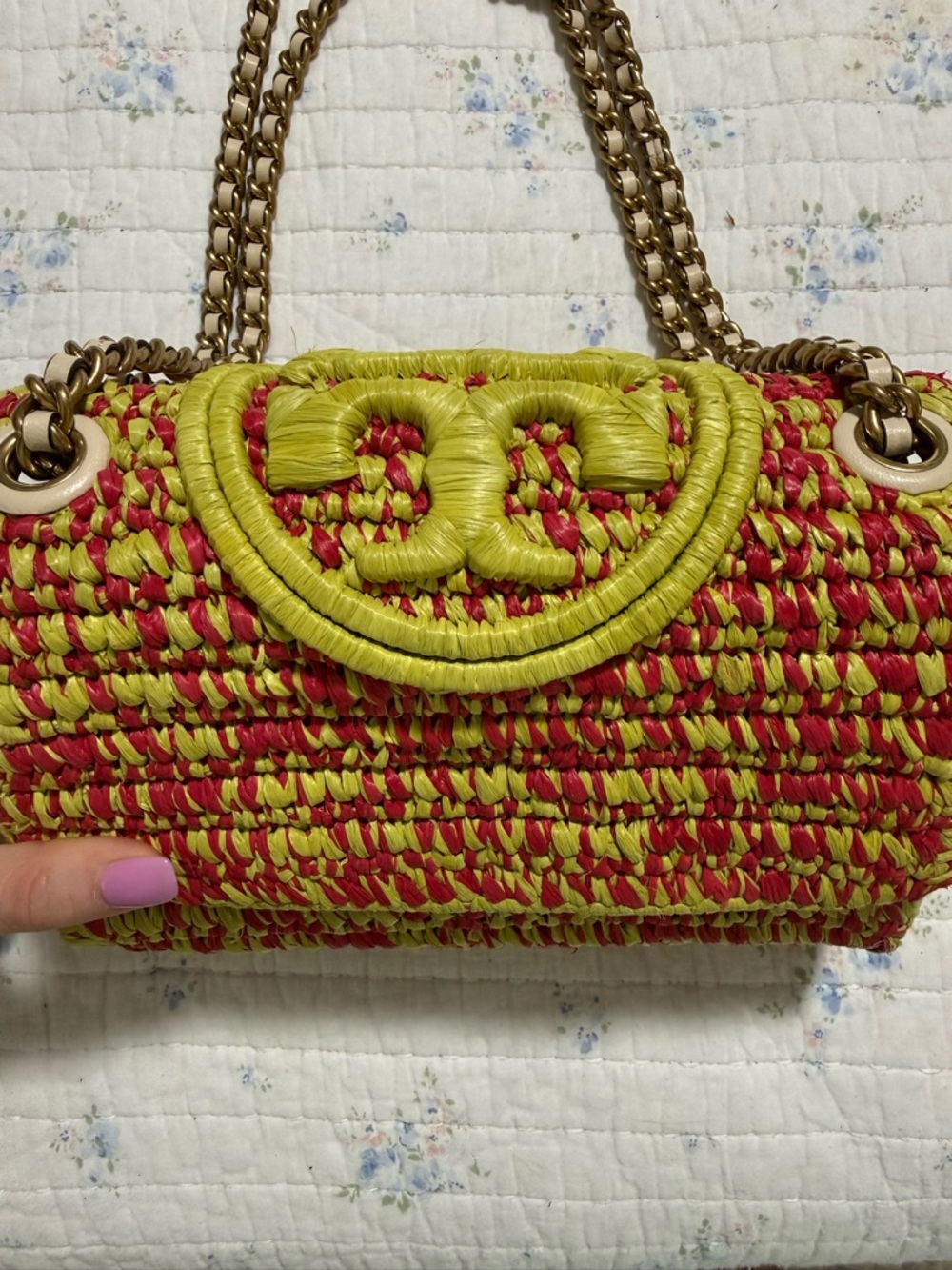 NWOT Tory Burch Small Fleming Soft Crochet Shoulder Bag Purse - Picture 3 of 8
